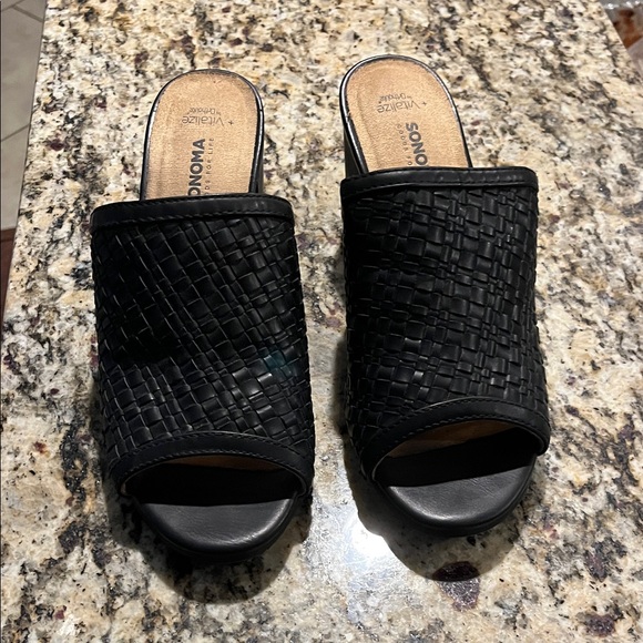 Sonoma Vitalize Ortholite Black Woven Mules - Picture 2 of 8